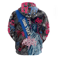 4th of July Graffiti Hoodie with Statue of Liberty and American Independence Street Art Design - Wonder Print Shop