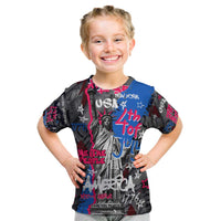 4th of July Graffiti Kid T Shirt with Statue of Liberty and American Independence Street Art Design - Wonder Print Shop