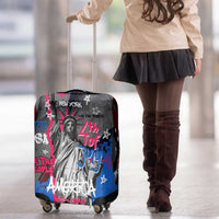 4th of July Graffiti Luggage Cover with Statue of Liberty and American Independence Street Art Design - Wonder Print Shop