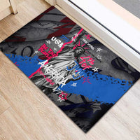 4th of July Graffiti Rubber Doormat with Statue of Liberty and American Independence Street Art Design - Wonder Print Shop