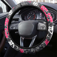 4th of July Graffiti Steering Wheel Cover with Statue of Liberty and American Independence Street Art Design - Wonder Print Shop