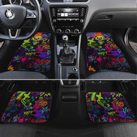 Graffiti Hip Hop Car Mats with Neon Bear and Street Artist Panda Design - Wonder Print Shop