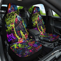 Graffiti Hip Hop Car Seat Cover with Neon Bear and Street Artist Panda Design - Wonder Print Shop