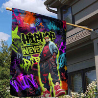 Graffiti Hip Hop Garden Flag with Neon Bear and Street Artist Panda Design - Wonder Print Shop