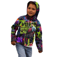 Graffiti Hip Hop Kid Hoodie with Neon Bear and Street Artist Panda Design - Wonder Print Shop