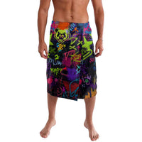 Graffiti Hip Hop Lavalava with Neon Bear and Street Artist Panda Design - Wonder Print Shop