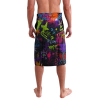 Graffiti Hip Hop Lavalava with Neon Bear and Street Artist Panda Design - Wonder Print Shop