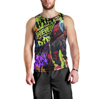 Graffiti Hip Hop Men Tank Top with Neon Bear and Street Artist Panda Design - Wonder Print Shop