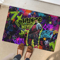 Graffiti Hip Hop Rubber Doormat with Neon Bear and Street Artist Panda Design - Wonder Print Shop
