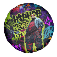 Graffiti Hip Hop Spare Tire Cover with Neon Bear and Street Artist Panda Design - Wonder Print Shop