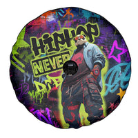 Graffiti Hip Hop Spare Tire Cover with Neon Bear and Street Artist Panda Design - Wonder Print Shop