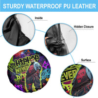 Graffiti Hip Hop Spare Tire Cover with Neon Bear and Street Artist Panda Design - Wonder Print Shop