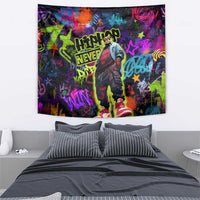 Graffiti Hip Hop Tapestry with Neon Bear and Street Artist Panda Design - Wonder Print Shop