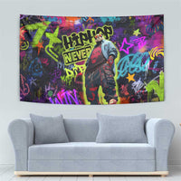 Graffiti Hip Hop Tapestry with Neon Bear and Street Artist Panda Design - Wonder Print Shop