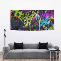 Graffiti Hip Hop Tapestry with Neon Bear and Street Artist Panda Design - Wonder Print Shop