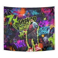 Graffiti Hip Hop Tapestry with Neon Bear and Street Artist Panda Design - Wonder Print Shop