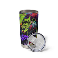 Graffiti Hip Hop Tumbler Cup with Neon Bear and Street Artist Panda Design - Wonder Print Shop