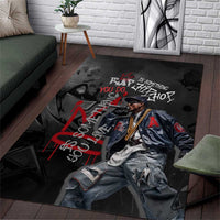Rap Star Streetwear Area Rug with Graffiti Lettering and Hip Hop - Wonder Print Shop