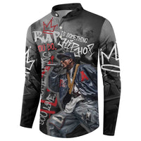 Rap Star Streetwear Button Sweatshirt with Graffiti Lettering and Hip Hop - Wonder Print Shop