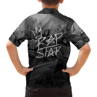 Rap Star Streetwear Family Matching Puletasi and Hawaiian Shirt with Graffiti Lettering and Hip Hop - Wonder Print Shop