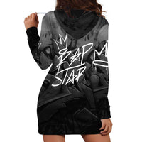 Rap Star Streetwear Hoodie Dress with Graffiti Lettering and Hip Hop - Wonder Print Shop