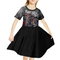 Rap Star Streetwear Kid Short Sleeve Dress with Graffiti Lettering and Hip Hop - Wonder Print Shop