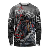 Rap Star Streetwear Long Sleeve Shirt with Graffiti Lettering and Hip Hop - Wonder Print Shop