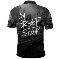 Rap Star Streetwear Polo Shirt with Graffiti Lettering and Hip Hop - Wonder Print Shop