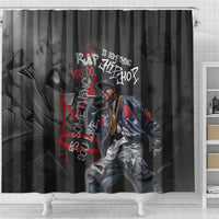 Rap Star Streetwear Shower Curtain with Graffiti Lettering and Hip Hop - Wonder Print Shop