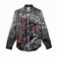 Rap Star Streetwear Women Casual Shirt with Graffiti Lettering and Hip Hop - Wonder Print Shop