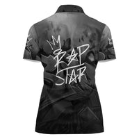 Rap Star Streetwear Women Polo Shirt with Graffiti Lettering and Hip Hop - Wonder Print Shop