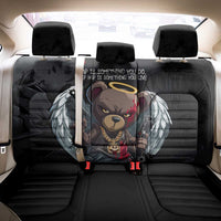 Hip Hop Streetwear Back Car Seat Cover with Graffiti Boombox and Angel Bear Graphic in Urban Bullet Hole Design - Wonder Print Shop