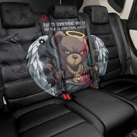 Hip Hop Streetwear Back Car Seat Cover with Graffiti Boombox and Angel Bear Graphic in Urban Bullet Hole Design - Wonder Print Shop