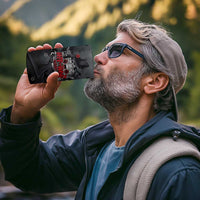 Hip Hop Streetwear 4 in 1 Can Cooler Tumbler with Graffiti Boombox and Angel Bear Graphic in Urban Bullet Hole Design - Wonder Print Shop