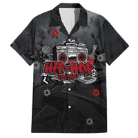 Hip Hop Streetwear Family Matching Long Sleeve Bodycon Dress and Hawaiian Shirt with Graffiti Boombox and Angel Bear Graphic in Urban Bullet Hole Design - Wonder Print Shop