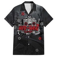 Hip Hop Streetwear Family Matching Summer Maxi Dress and Hawaiian Shirt with Graffiti Boombox and Angel Bear Graphic in Urban Bullet Hole Design - Wonder Print Shop