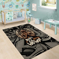 52th Anniversary Of Hiphop Celebration Area Rug with Praying Angel Graphic and Urban Graffiti Background - Wonder Print Shop