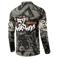 52th Anniversary Of Hiphop Celebration Button Sweatshirt with Praying Angel Graphic and Urban Graffiti Background - Wonder Print Shop