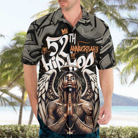 52th Anniversary Of Hiphop Celebration Hawaiian Shirt with Praying Angel Graphic and Urban Graffiti Background - Wonder Print Shop