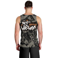 52th Anniversary Of Hiphop Celebration Men Tank Top with Praying Angel Graphic and Urban Graffiti Background - Wonder Print Shop