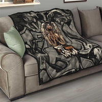 52th Anniversary Of Hiphop Celebration Quilt with Praying Angel Graphic and Urban Graffiti Background - Wonder Print Shop