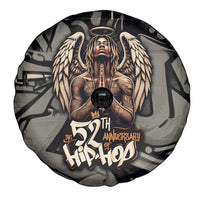 52th Anniversary Of Hiphop Celebration Spare Tire Cover with Praying Angel Graphic and Urban Graffiti Background - Wonder Print Shop