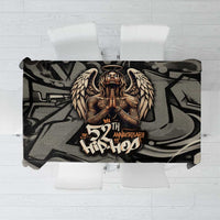 52th Anniversary Of Hiphop Celebration Tablecloth with Praying Angel Graphic and Urban Graffiti Background - Wonder Print Shop