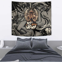 52th Anniversary Of Hiphop Celebration Tapestry with Praying Angel Graphic and Urban Graffiti Background - Wonder Print Shop