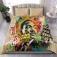 Martin Luther King Graffiti Style Graphic Bedding Set with Colorful Spray Paint Quotes and Crown Detail - Wonder Print Shop