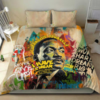 Martin Luther King Graffiti Style Graphic Bedding Set with Colorful Spray Paint Quotes and Crown Detail - Wonder Print Shop