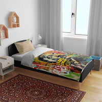 Martin Luther King Graffiti Style Graphic Bedding Set with Colorful Spray Paint Quotes and Crown Detail - Wonder Print Shop