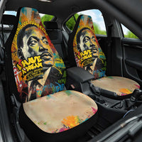 Martin Luther King Graffiti Style Graphic Car Seat Cover with Colorful Spray Paint Quotes and Crown Detail - Wonder Print Shop