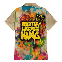 Martin Luther King Graffiti Style Graphic Family Matching Mermaid Dress and Hawaiian Shirt with Colorful Spray Paint Quotes and Crown Detail - Wonder Print Shop