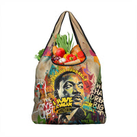 Martin Luther King Graffiti Style Graphic Grocery Bag with Colorful Spray Paint Quotes and Crown Detail - Wonder Print Shop